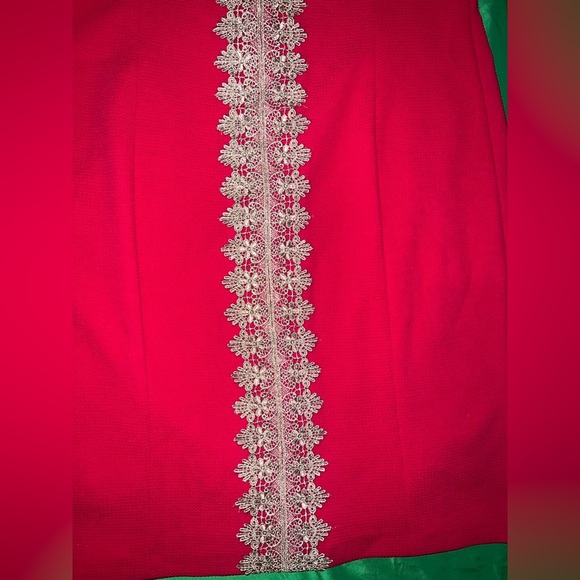 Pappagallo Brooke Red Mini Dress with Gold Accents size 10 - Picture 4 of 9